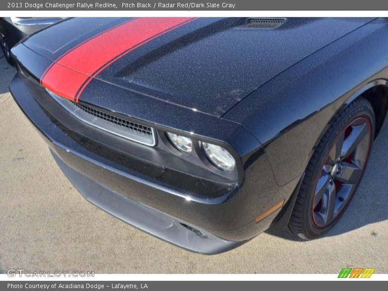 Pitch Black / Radar Red/Dark Slate Gray 2013 Dodge Challenger Rallye Redline