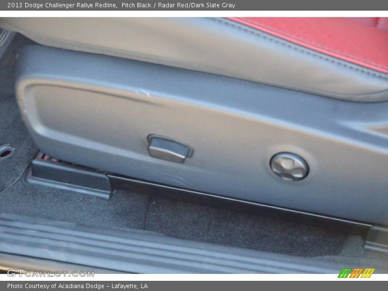 Pitch Black / Radar Red/Dark Slate Gray 2013 Dodge Challenger Rallye Redline
