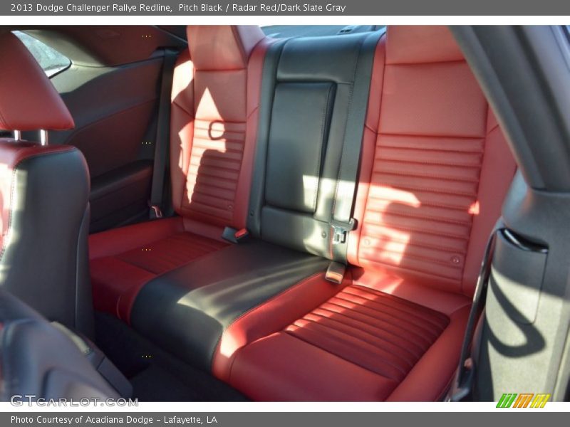Pitch Black / Radar Red/Dark Slate Gray 2013 Dodge Challenger Rallye Redline
