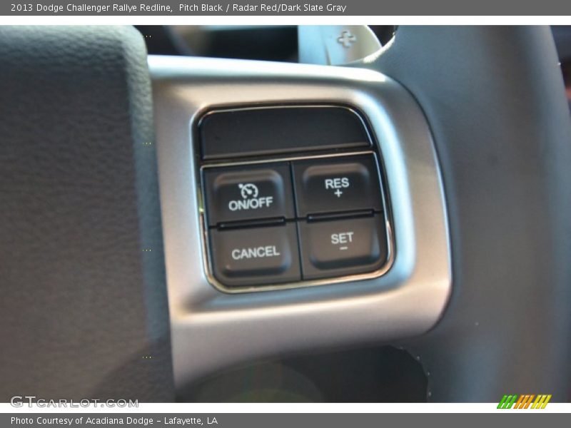 Pitch Black / Radar Red/Dark Slate Gray 2013 Dodge Challenger Rallye Redline