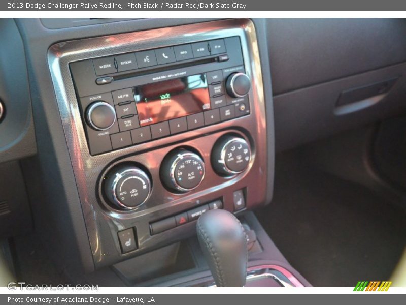 Pitch Black / Radar Red/Dark Slate Gray 2013 Dodge Challenger Rallye Redline