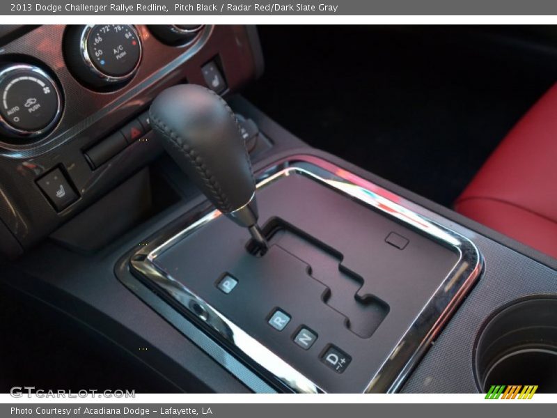 Pitch Black / Radar Red/Dark Slate Gray 2013 Dodge Challenger Rallye Redline