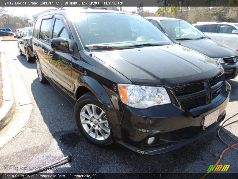 Brilliant Black Crystal Pearl / Black 2012 Dodge Grand Caravan R/T