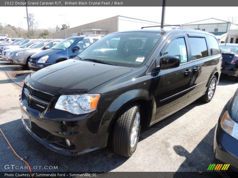 Brilliant Black Crystal Pearl / Black 2012 Dodge Grand Caravan R/T