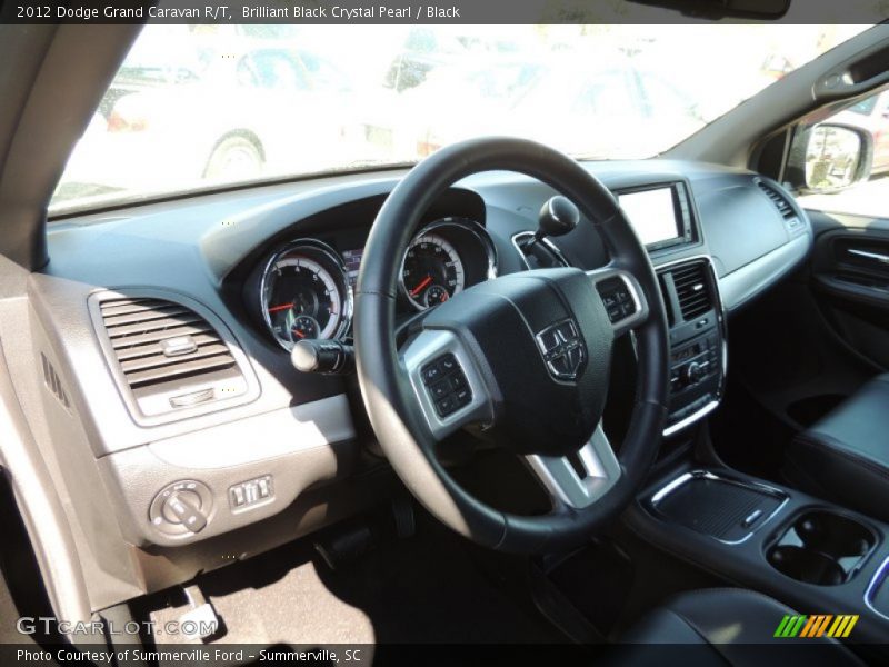 Brilliant Black Crystal Pearl / Black 2012 Dodge Grand Caravan R/T