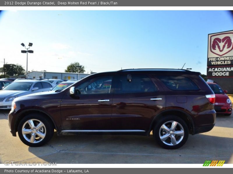Deep Molten Red Pearl / Black/Tan 2012 Dodge Durango Citadel