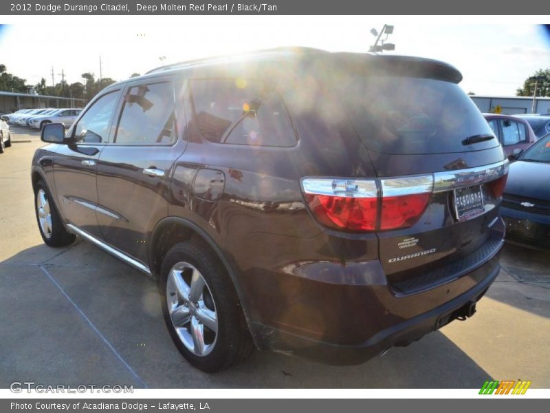 Deep Molten Red Pearl / Black/Tan 2012 Dodge Durango Citadel