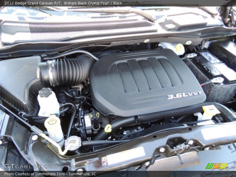 Brilliant Black Crystal Pearl / Black 2012 Dodge Grand Caravan R/T