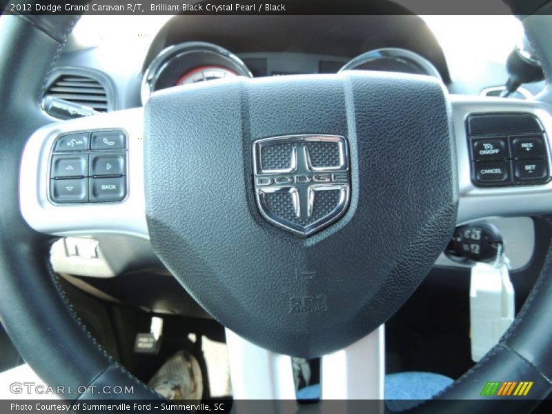 Brilliant Black Crystal Pearl / Black 2012 Dodge Grand Caravan R/T