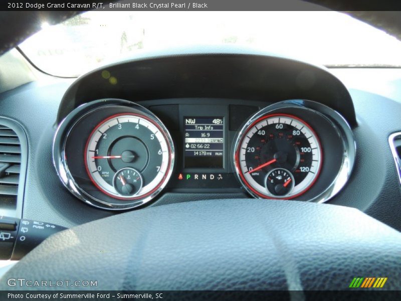 Brilliant Black Crystal Pearl / Black 2012 Dodge Grand Caravan R/T