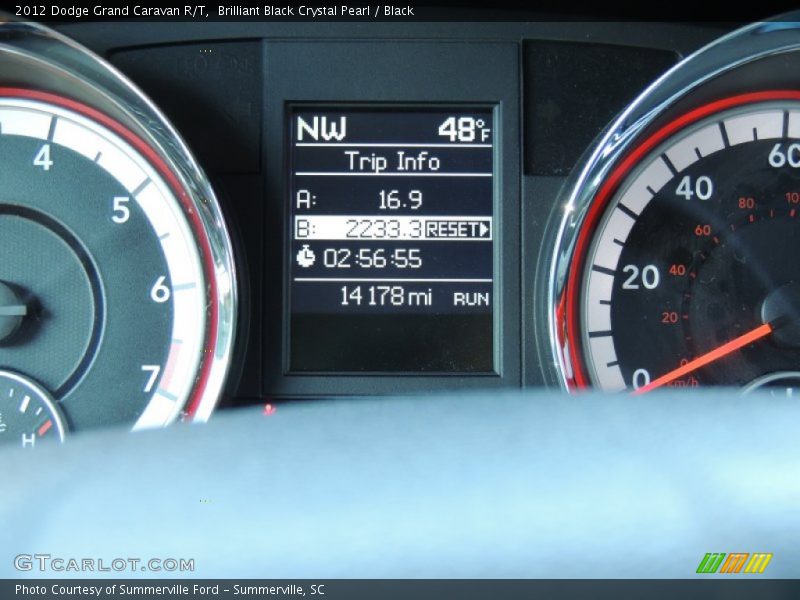 Brilliant Black Crystal Pearl / Black 2012 Dodge Grand Caravan R/T