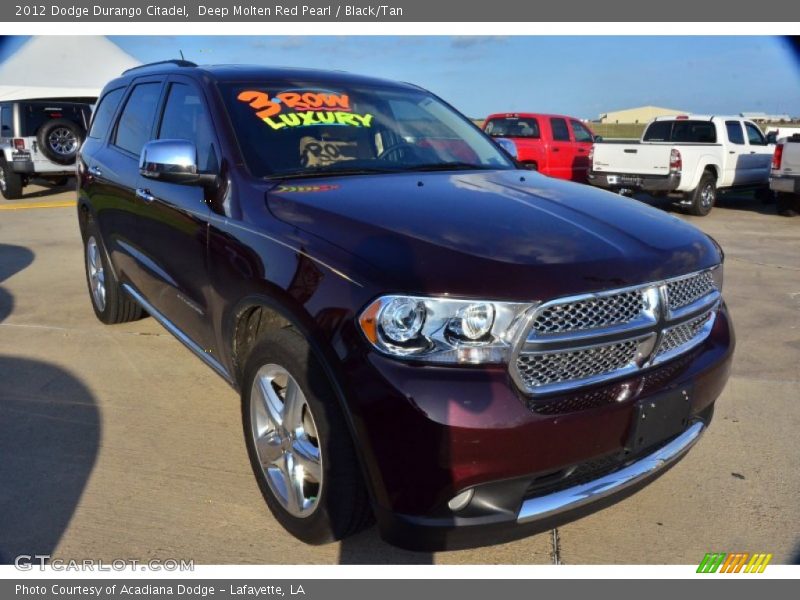 Deep Molten Red Pearl / Black/Tan 2012 Dodge Durango Citadel