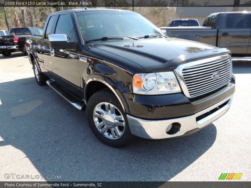 Black / Black 2008 Ford F150 Lariat SuperCab