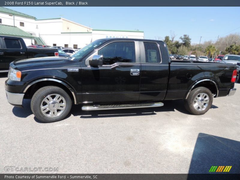 Black / Black 2008 Ford F150 Lariat SuperCab