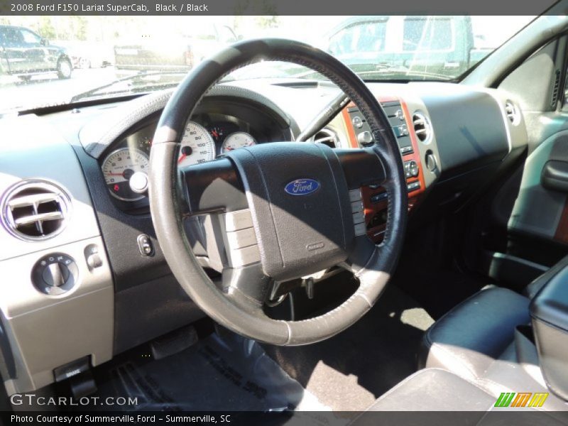 Black / Black 2008 Ford F150 Lariat SuperCab