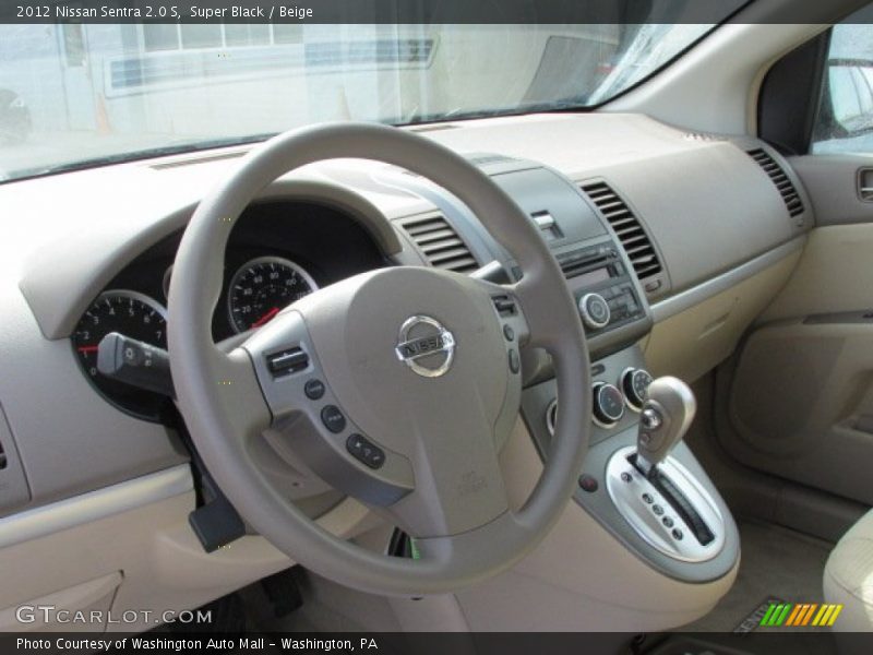 Super Black / Beige 2012 Nissan Sentra 2.0 S