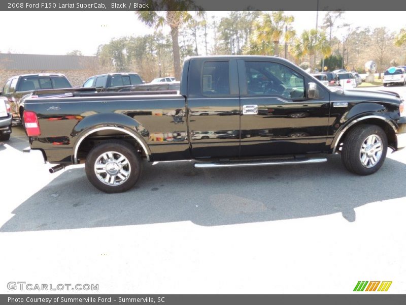 Black / Black 2008 Ford F150 Lariat SuperCab