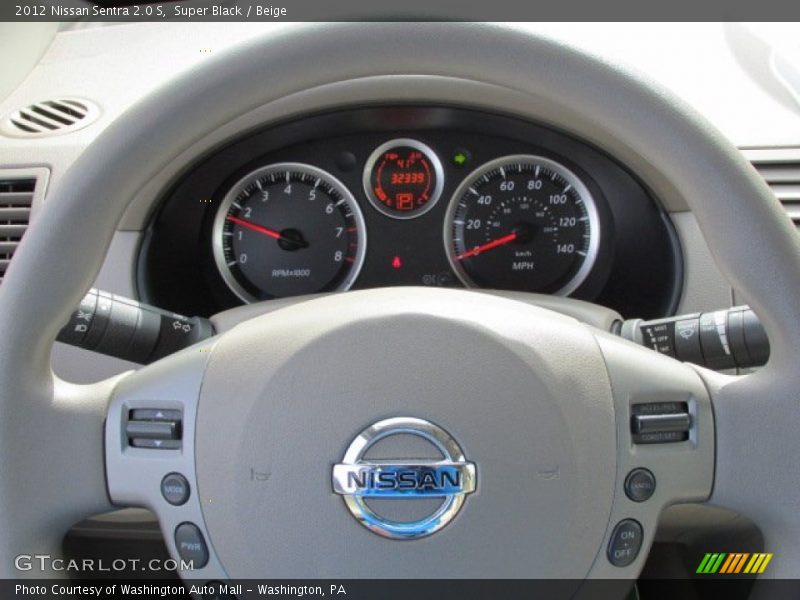 Super Black / Beige 2012 Nissan Sentra 2.0 S