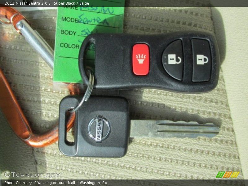 Super Black / Beige 2012 Nissan Sentra 2.0 S