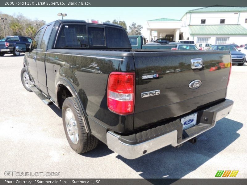 Black / Black 2008 Ford F150 Lariat SuperCab