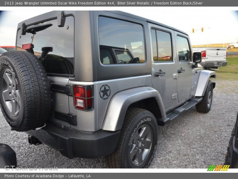 Billet Silver Metallic / Freedom Edition Black/Silver 2013 Jeep Wrangler Unlimited Oscar Mike Freedom Edition 4x4