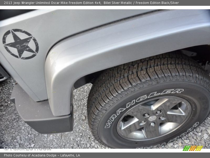 Billet Silver Metallic / Freedom Edition Black/Silver 2013 Jeep Wrangler Unlimited Oscar Mike Freedom Edition 4x4