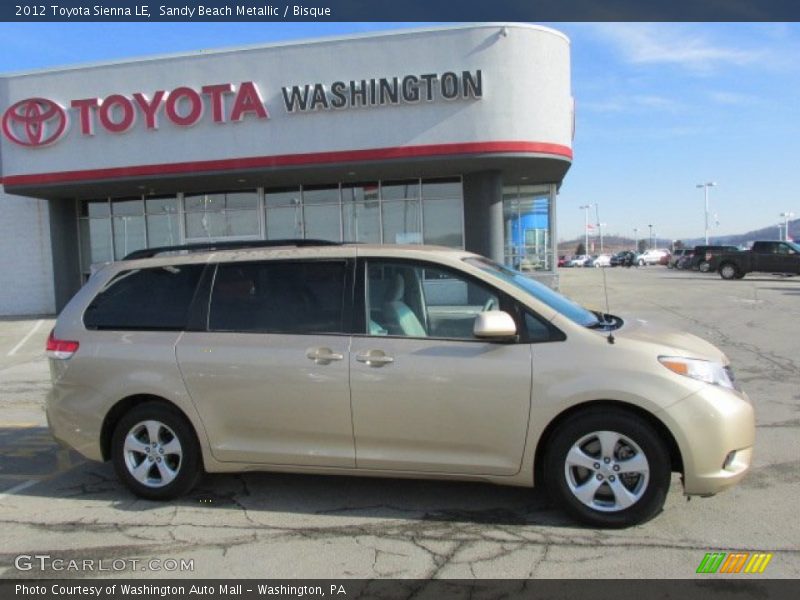 Sandy Beach Metallic / Bisque 2012 Toyota Sienna LE
