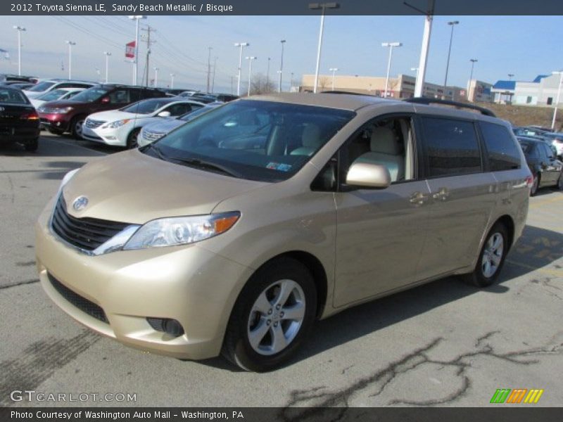 Sandy Beach Metallic / Bisque 2012 Toyota Sienna LE