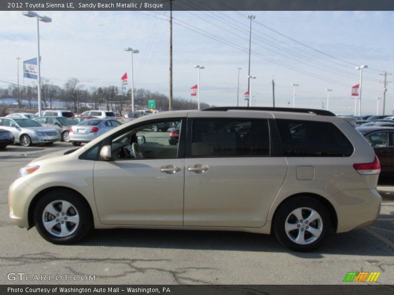 Sandy Beach Metallic / Bisque 2012 Toyota Sienna LE