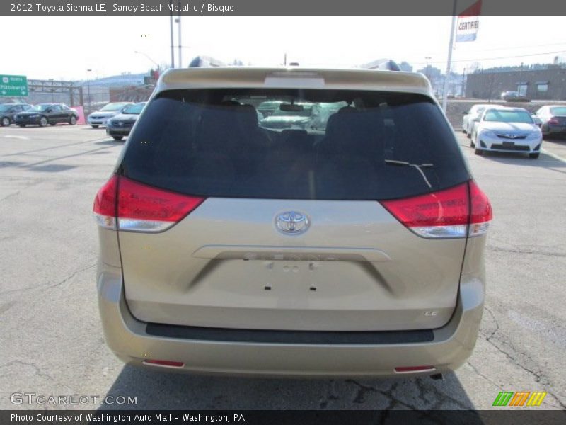 Sandy Beach Metallic / Bisque 2012 Toyota Sienna LE