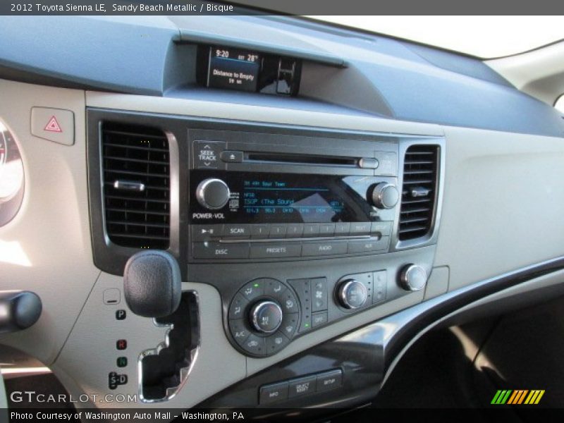 Sandy Beach Metallic / Bisque 2012 Toyota Sienna LE