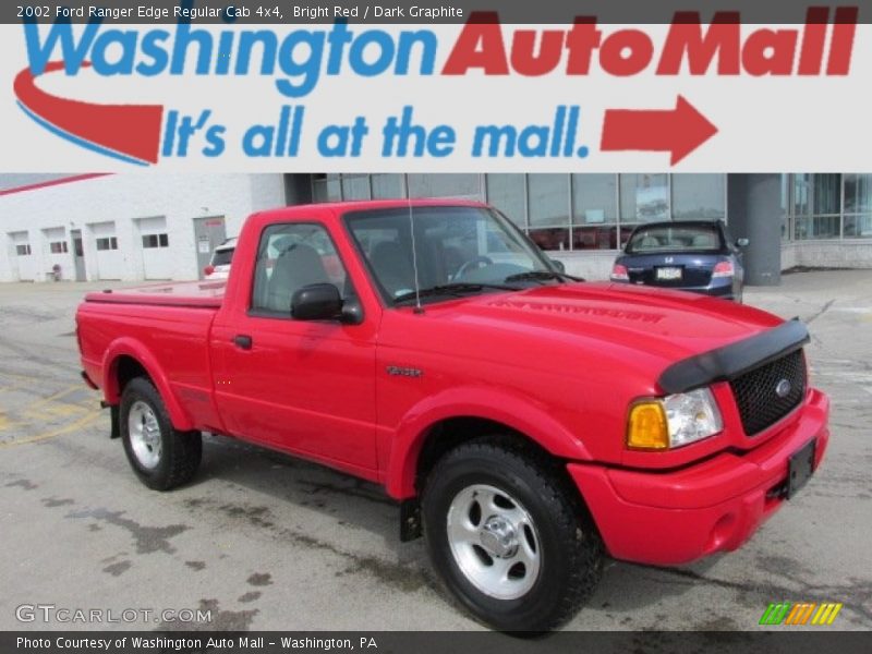Bright Red / Dark Graphite 2002 Ford Ranger Edge Regular Cab 4x4