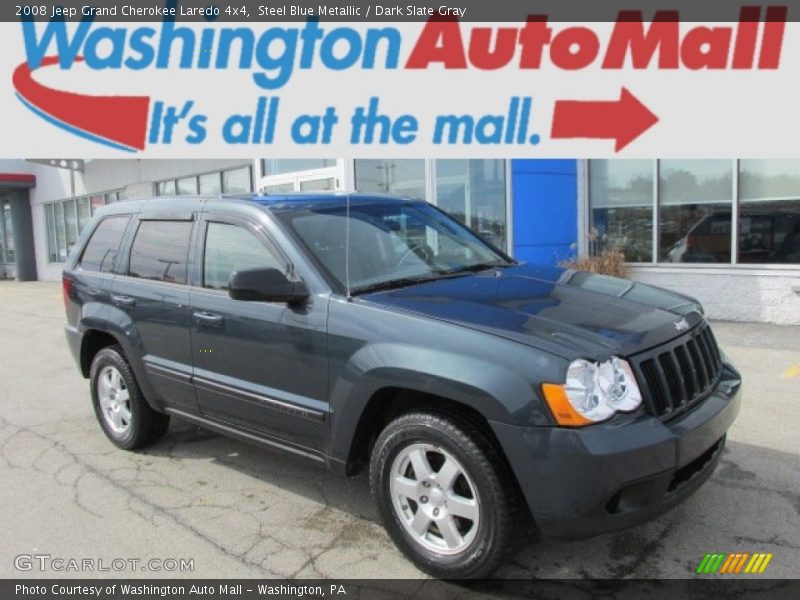 Steel Blue Metallic / Dark Slate Gray 2008 Jeep Grand Cherokee Laredo 4x4