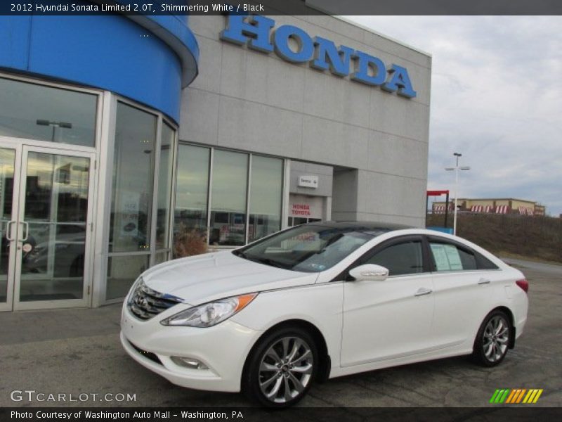 Shimmering White / Black 2012 Hyundai Sonata Limited 2.0T