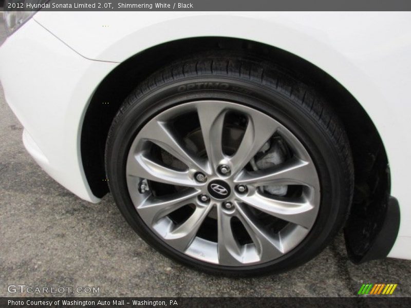 Shimmering White / Black 2012 Hyundai Sonata Limited 2.0T