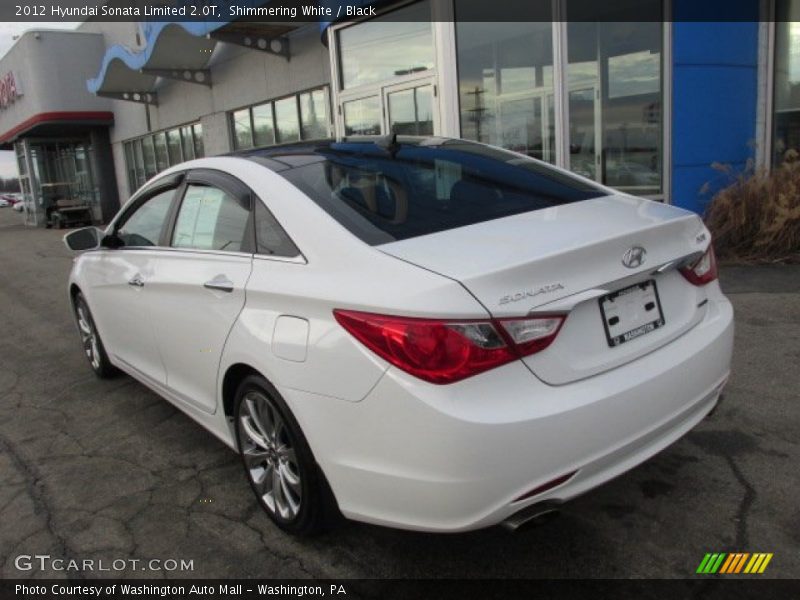 Shimmering White / Black 2012 Hyundai Sonata Limited 2.0T