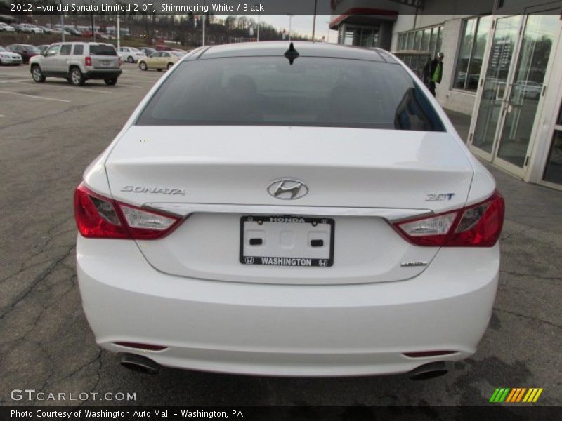 Shimmering White / Black 2012 Hyundai Sonata Limited 2.0T