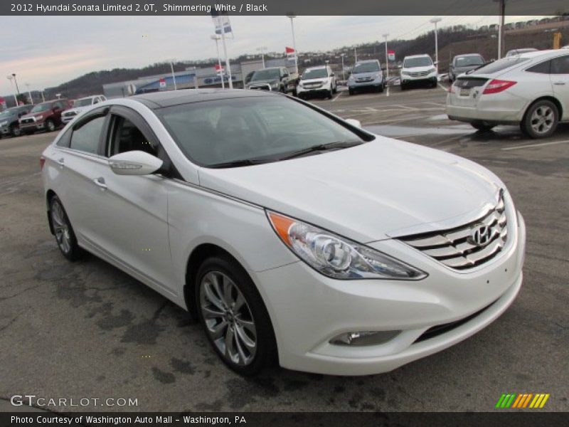 Shimmering White / Black 2012 Hyundai Sonata Limited 2.0T