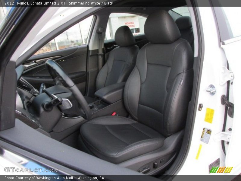 Shimmering White / Black 2012 Hyundai Sonata Limited 2.0T
