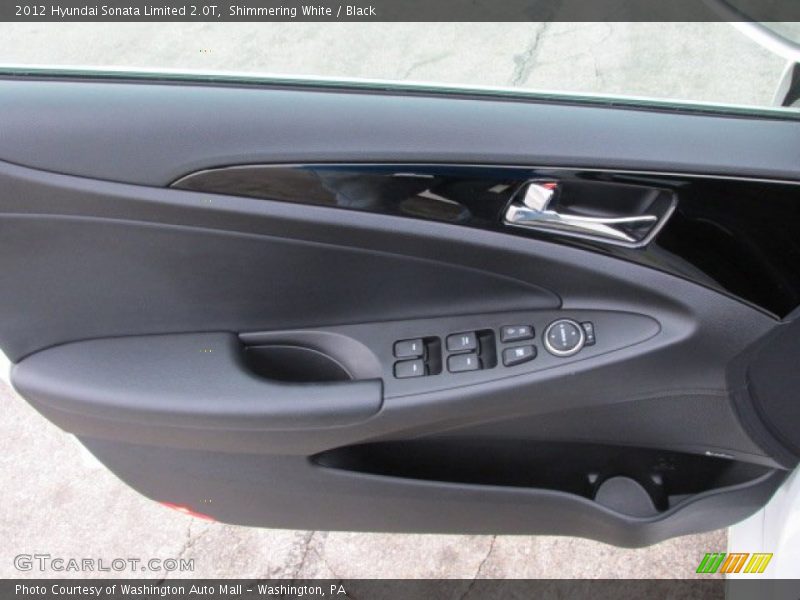 Shimmering White / Black 2012 Hyundai Sonata Limited 2.0T