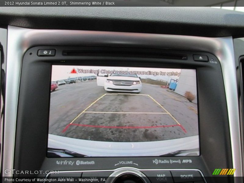 Shimmering White / Black 2012 Hyundai Sonata Limited 2.0T
