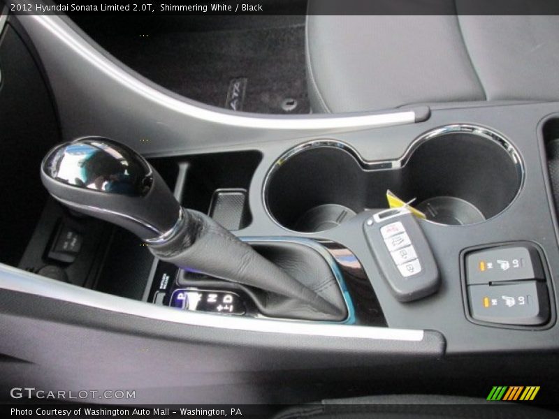 Shimmering White / Black 2012 Hyundai Sonata Limited 2.0T