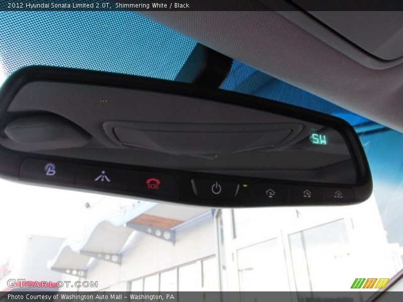 Shimmering White / Black 2012 Hyundai Sonata Limited 2.0T