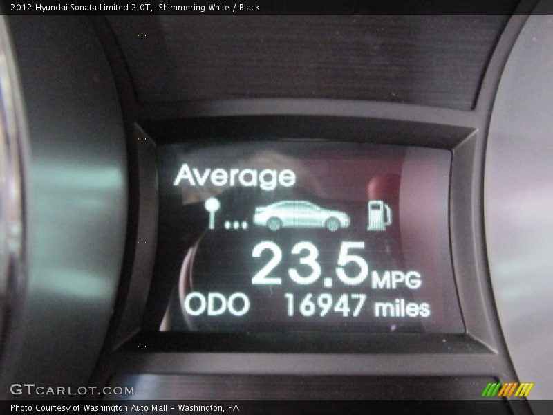 Shimmering White / Black 2012 Hyundai Sonata Limited 2.0T