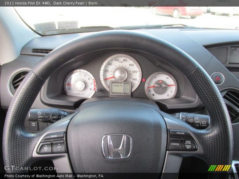 Dark Cherry Pearl / Black 2011 Honda Pilot EX 4WD