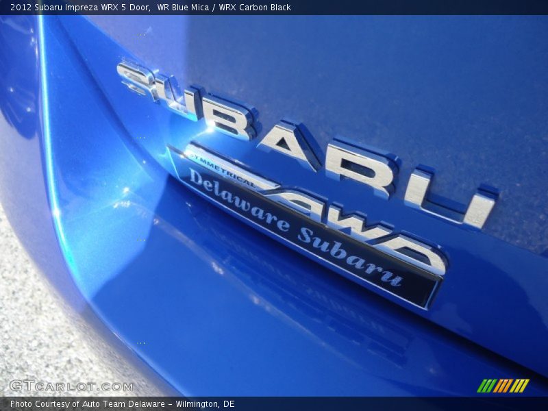 WR Blue Mica / WRX Carbon Black 2012 Subaru Impreza WRX 5 Door