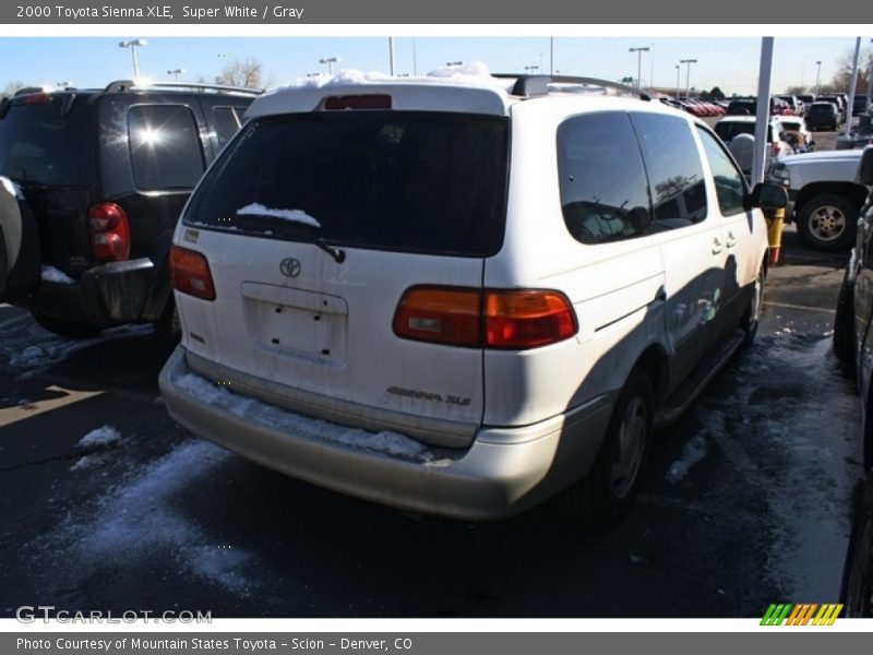 Super White / Gray 2000 Toyota Sienna XLE