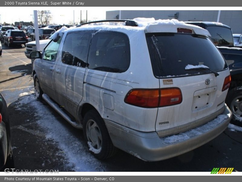 Super White / Gray 2000 Toyota Sienna XLE