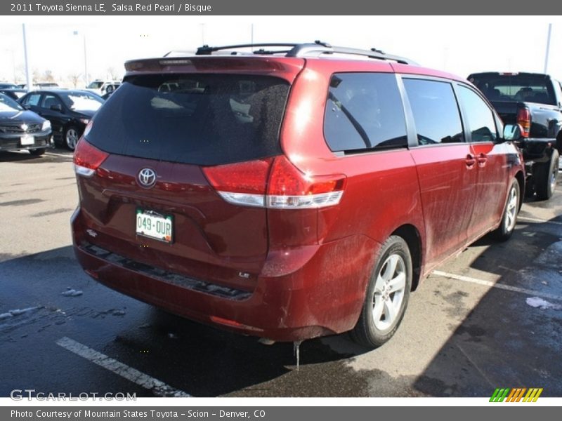Salsa Red Pearl / Bisque 2011 Toyota Sienna LE