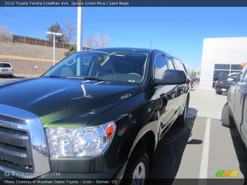 Spruce Green Mica / Sand Beige 2010 Toyota Tundra CrewMax 4x4